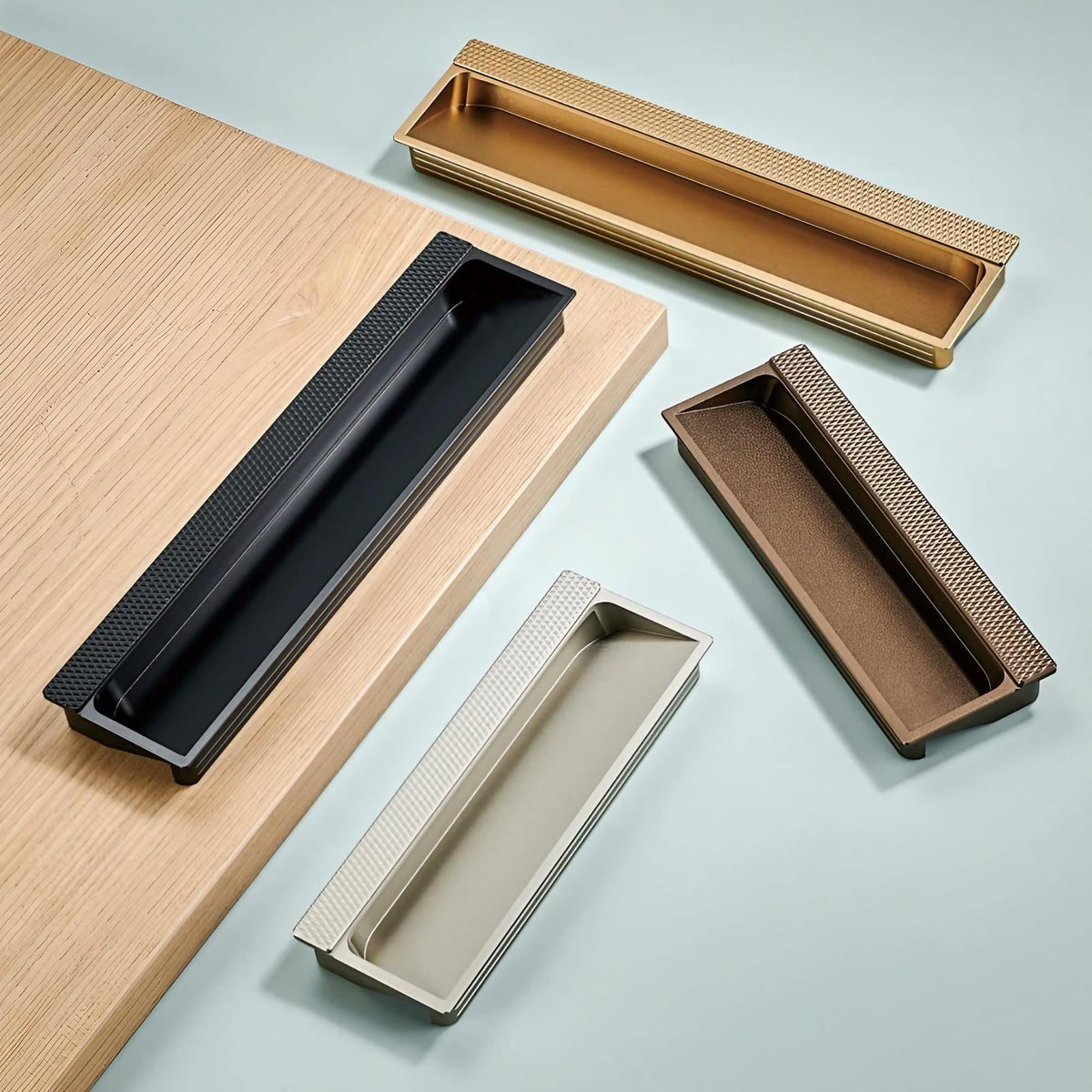 Integrated Molding Rectangle Recessed Cabinet Handles – KAHO Hardware
