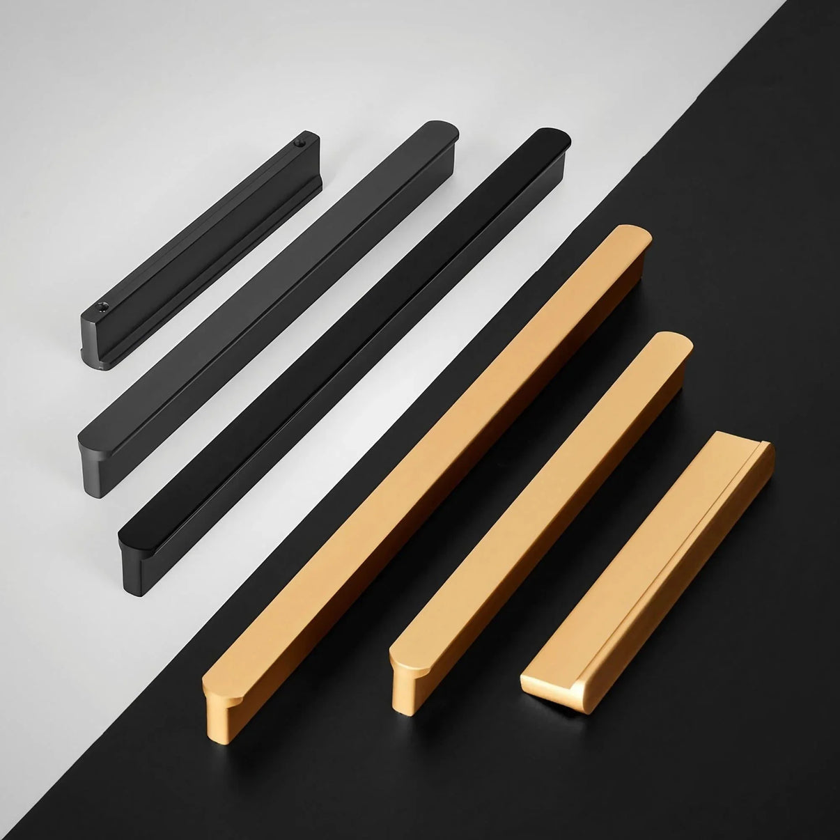 T-shaped Rounded Corner Long Cabinet Pulls – KAHO Hardware