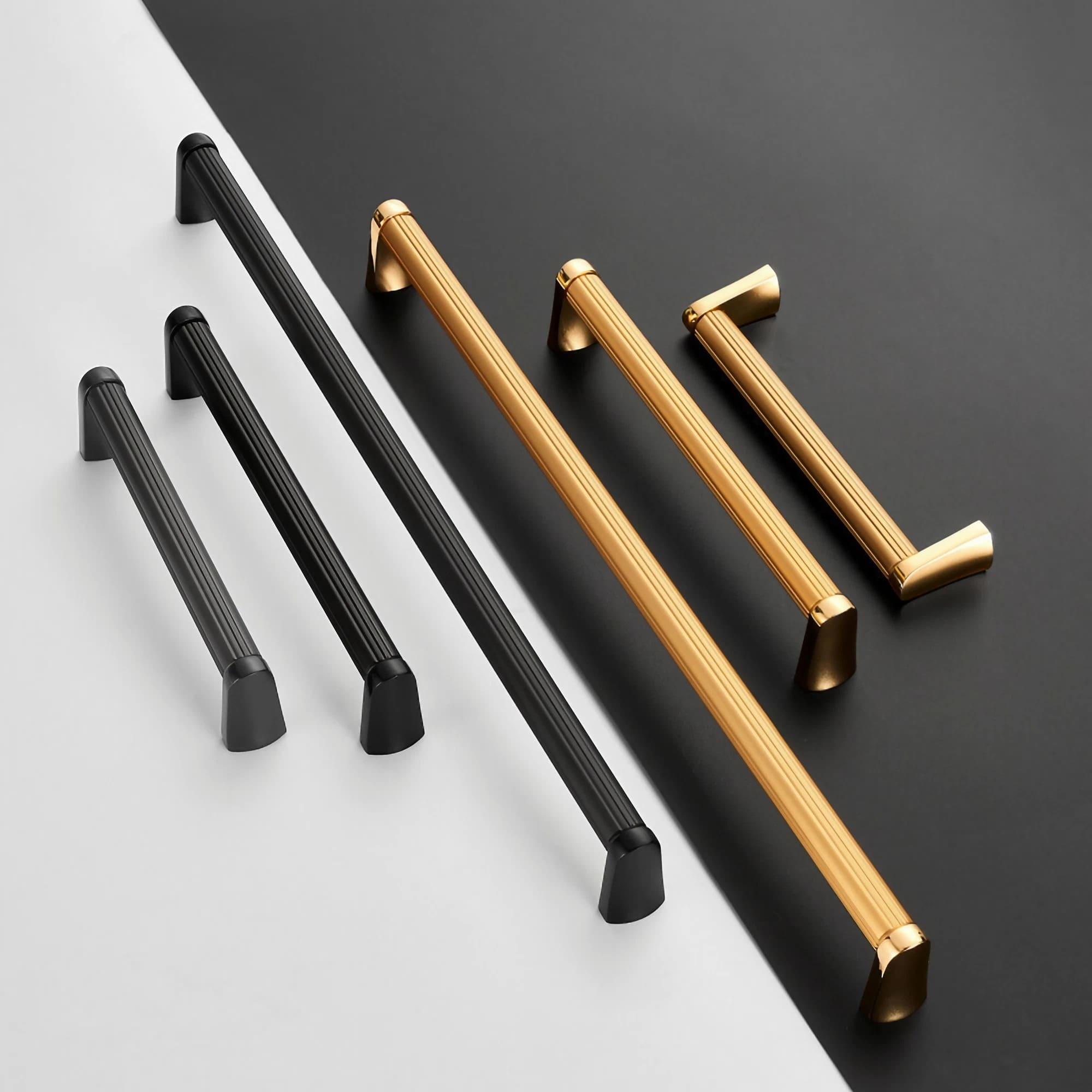 Long Gold Wardrobe Handles Bar Pulls - Sophisticated Hardware – KAHO ...