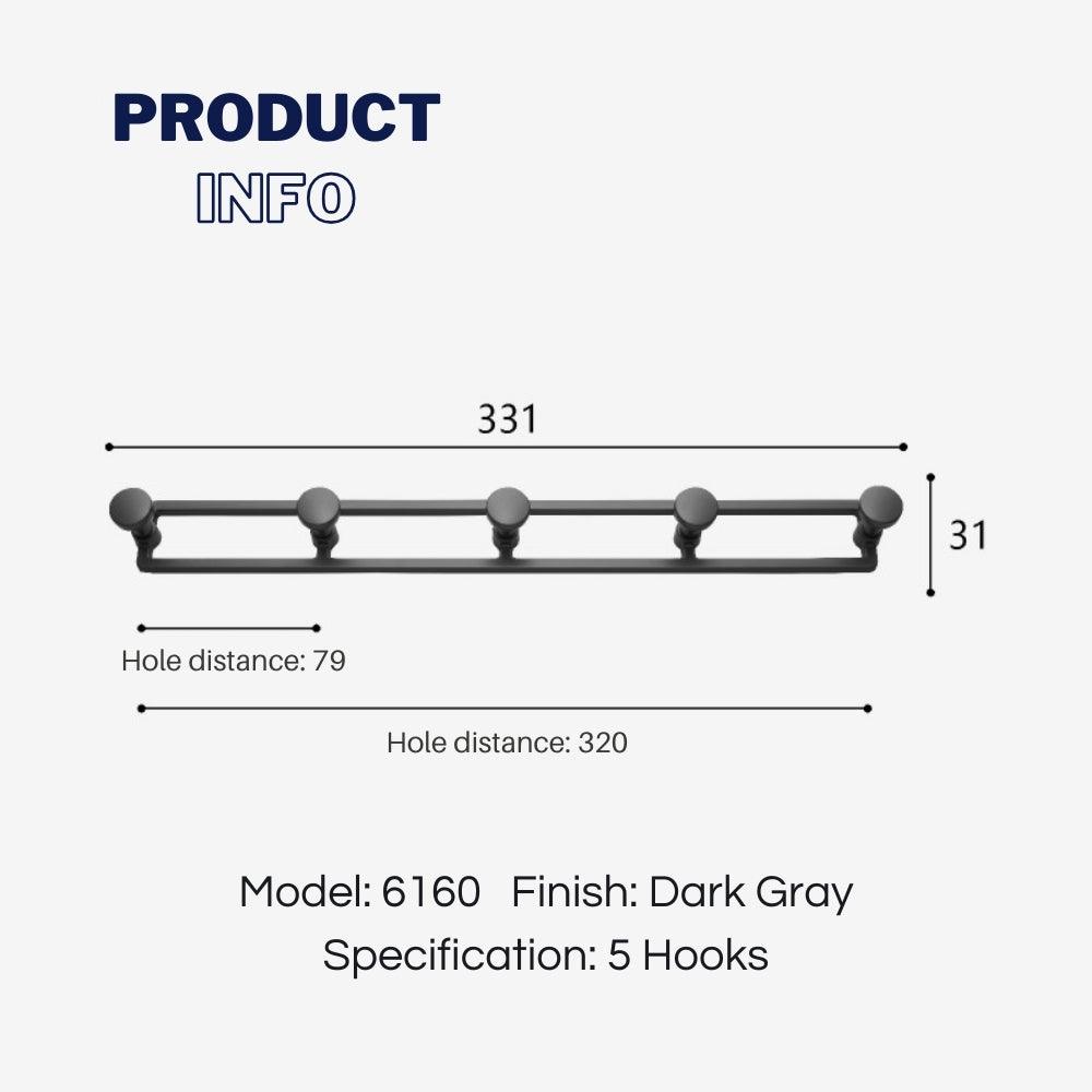 6160-Dark-Gray-5-Hooks