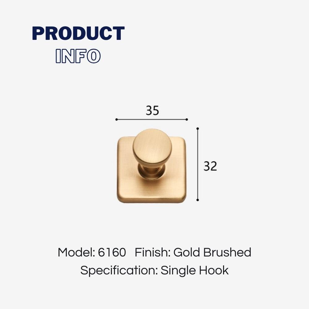 6160-Gold-Brushed-Single-Hook