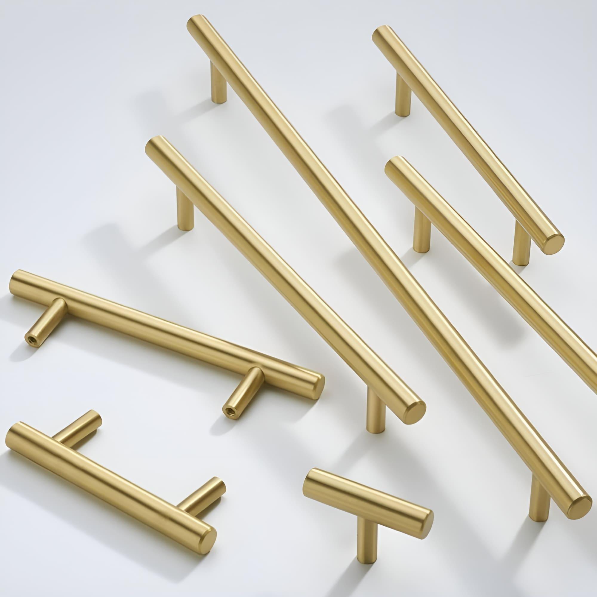 Solid Brass T-bar Kitchen Cabinet Handles – KAHO Hardware