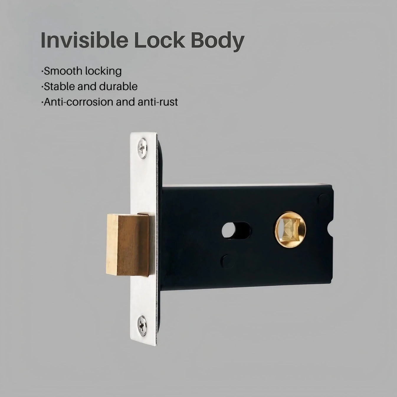 Minimalist Matte Black Door Knobs with Hidden Lock – KAHO Hardware