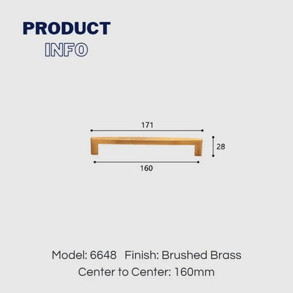 Brushed Brass 160mm kitchen cabinet handles dimensions for larger drawers and cabinets