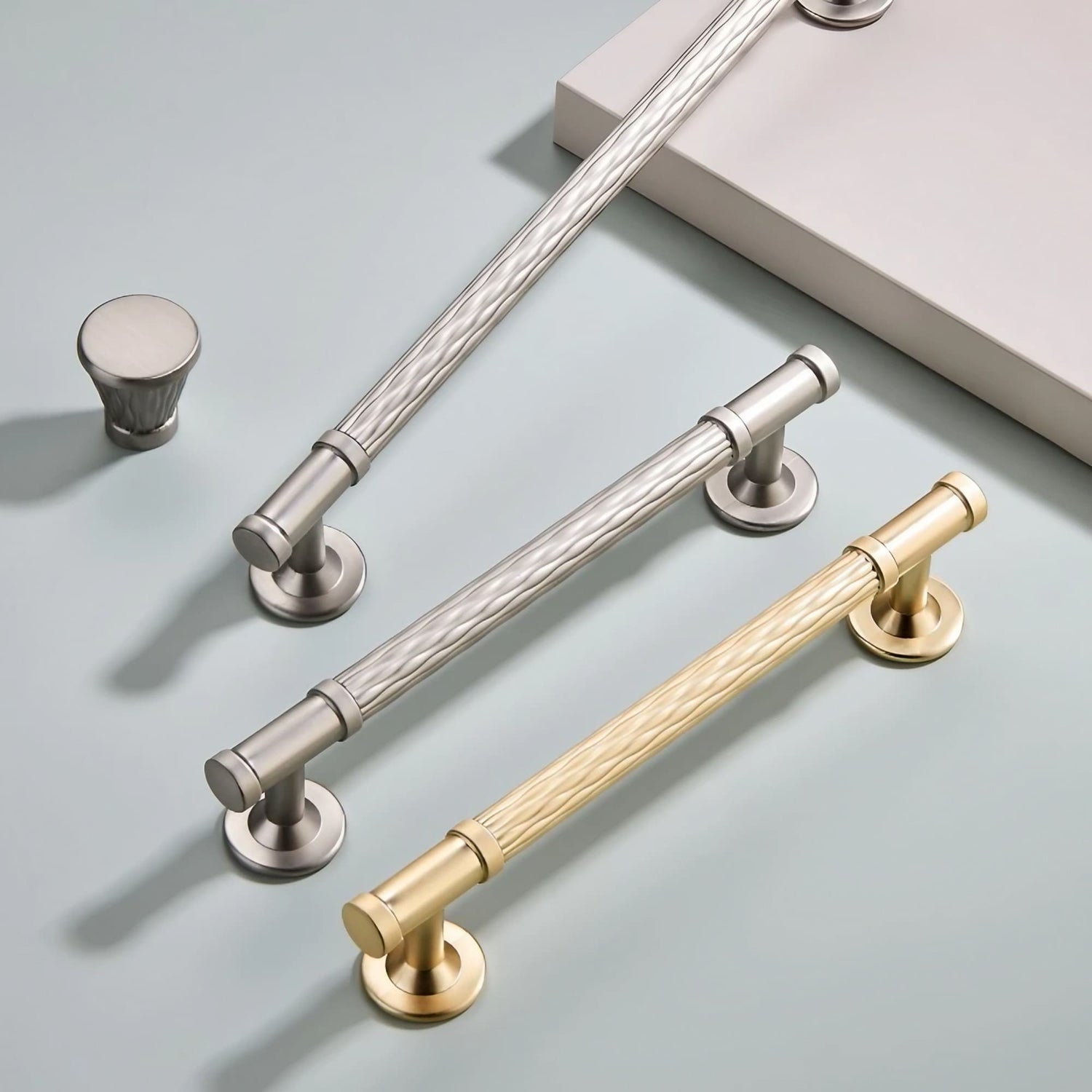 Light Luxury Brushed Cabinet Pulls Zinc Alloy