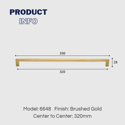 Brushed Gold 320mm kitchen cabinet handles dimensions for large kitchen cabinets and storage units