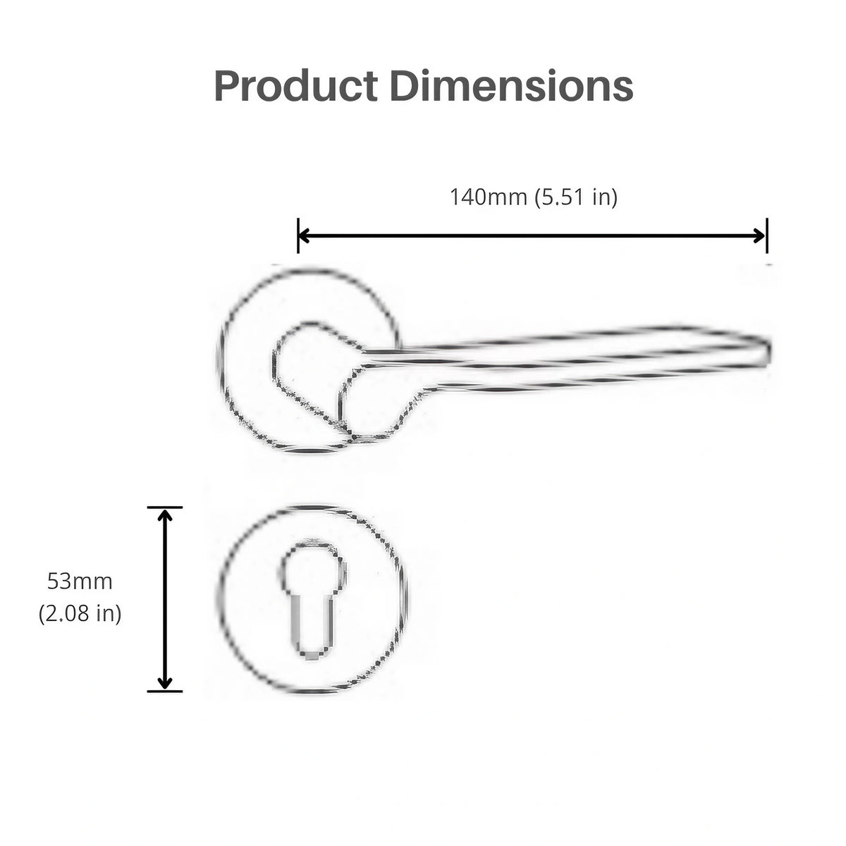 F12-B292 interior door handle dimensions and installation measurements