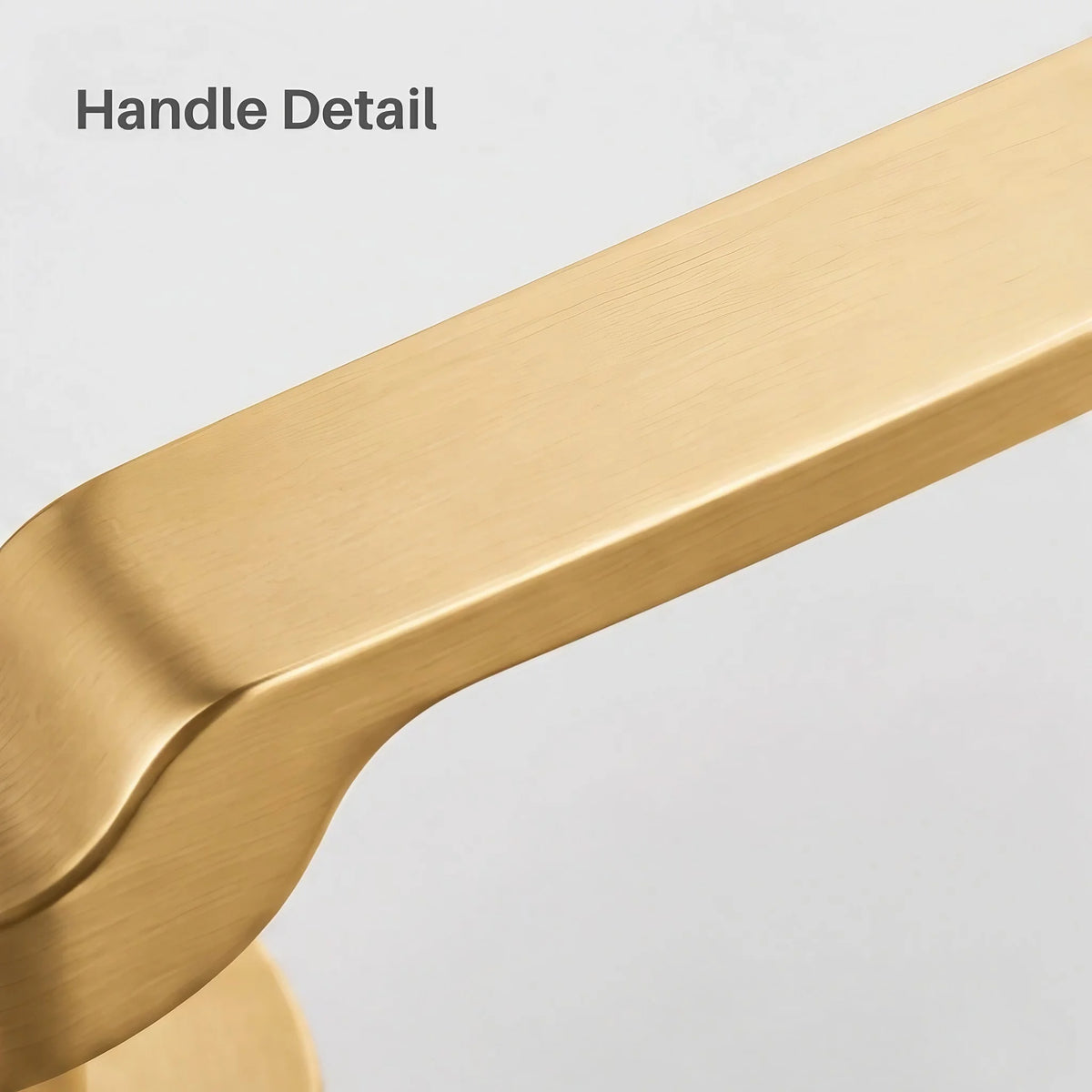 Close-up of the slim flat lever design on F12-B292 door handle