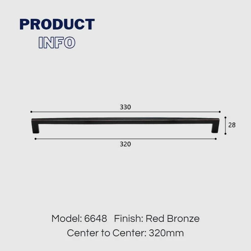 Red Bronze 320mm kitchen cabinet handles dimensions for large cabinets and oversized drawers