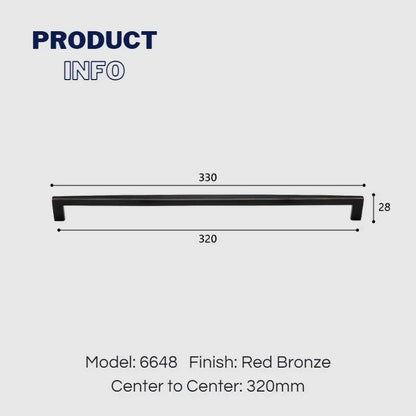 Red Bronze 320mm kitchen cabinet handles dimensions for large cabinets and oversized drawers